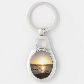 Kalbarri Beach Sunset Metal Key Ring Sleutelhanger (Voorkant)