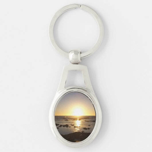 Kalbarri Beach Sunset Metal Key Ring Sleutelhanger (Voorkant)