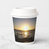 Kalbarri Beach Sunset Papieren Bekers (Achterkant)