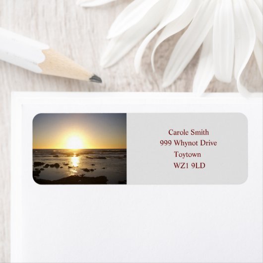 Kalbarri Beach Sunset Return Address Labels (Insitu)