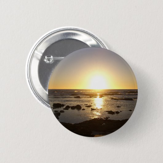 Kalbarri Beach Sunset Ronde Button 5,7 Cm (Voorkant /achterkant)