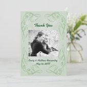 Kale Abstracte Spiraalrand Bedankt Plat Kaart (Staand voorkant)