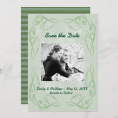 Kale Abstracte Zwirlgrens sparen de Datum Vaste Ka Save The Date (Voorkant / Achterkant)