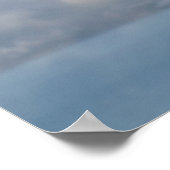 Kale adelaar boven besneeuwde bergen poster (Hoek)