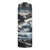 Kale adelaar boven bevroren toppen thermosbeker (Voorkant)