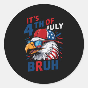 Kale Adelaar Bruh 4 juli peuter Jongens Independe Ronde Sticker