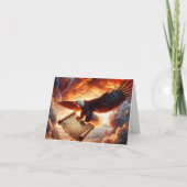 Kale adelaar die de Amerikaanse grondwet vasthoudt Kaart (Voorkant)