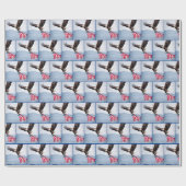 Kale adelaar die met Amerikaanse vlag vliegt Cadeaupapier (Vlak)