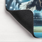 Kale adelaar die met een Football vliegt Muismat (Hoek)