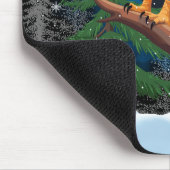 Kale adelaar draagt Santa Hat Winter Scene Vakanti Muismat (Hoek)