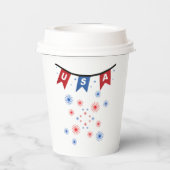 Kale adelaar en levendige sterren en strepen beker (Achterkant)