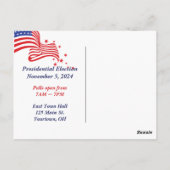 Kale adelaar en vlag om te stemmen briefkaart (Achterkant)