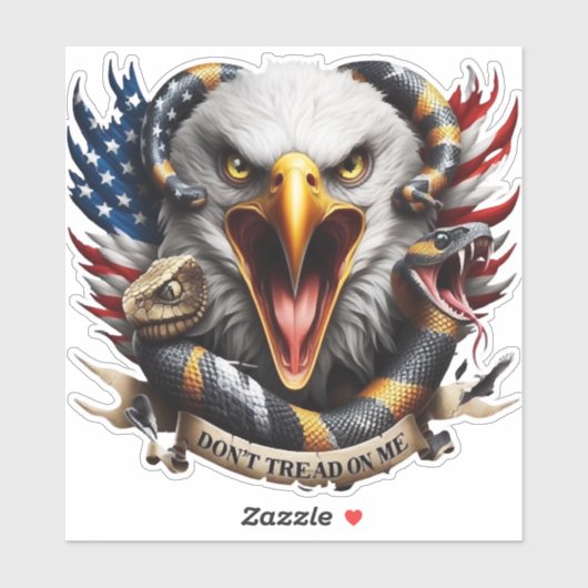 Kale adelaar Gadsden Slang Combo2 Sticker (Vel)