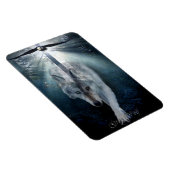 Kale adelaar & Grijze Wolf Wildlife Art Premium Ma Magneet (Rechterzijde)