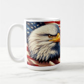 Kale adelaar illustreert Amerikaans patriottisme Koffiemok (Links)
