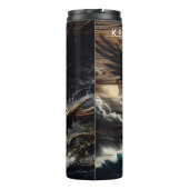 Kale adelaar in de stormachtige nacht thermosbeker (Achterkant)