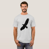 Kale adelaar in Silhouet Zwart Graphic T-shirt (Voorkant volledig)