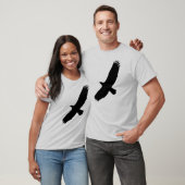 Kale adelaar in Silhouet Zwart Graphic T-shirt (Unisex)