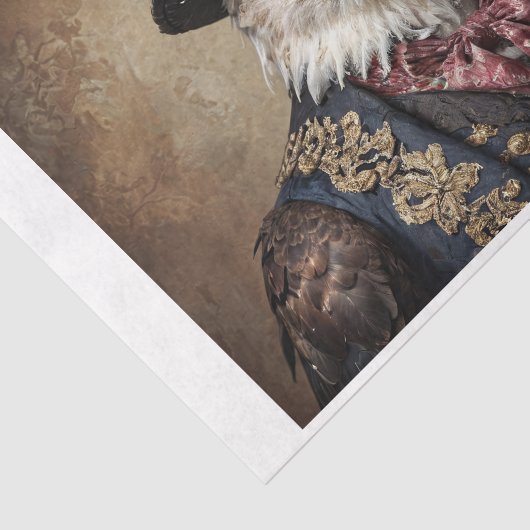 Kale adelaar in Victoriaans kleding Tissuepapier (Detail)