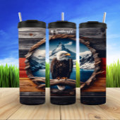 Kale Adelaar Ingelijst In Mountain Scene Thermosbeker