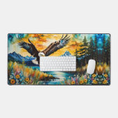 Kale adelaar Jacht in wilde bloemen Bureaumat (Keyboard & Muis)