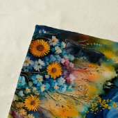 Kale adelaar Jacht in wilde bloemen Strandlaken (In situ)