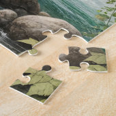 Kale adelaar met Amerikaanse vlag op boomtak Legpuzzel (Zijkant)