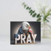 Kale Adelaar met een bidteken Briefkaart (Staand voorkant)