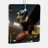 Kale adelaar met een Football en een helm Keramisch Ornament (Rechts)