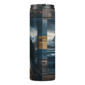 Kale adelaar met oceaanbergen thermosbeker (Achterkant)