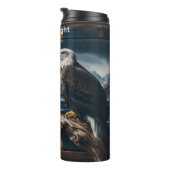 Kale adelaar met oceaanbergen thermosbeker (Geroteerd rechts)