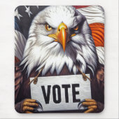 Kale adelaar met stembord muismat (Voorkant)