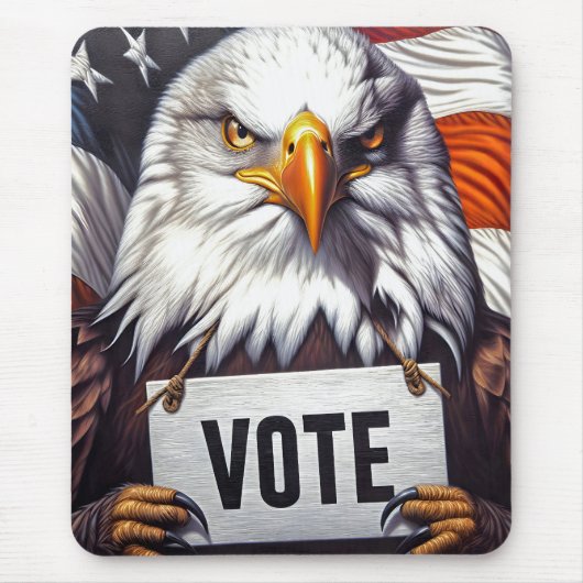 Kale adelaar met stembord muismat (Voorkant)