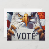 Kale adelaar met verkiezingsstembord briefkaart (Voorkant / Achterkant)