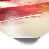 Kale adelaar met vlag van de Verenigde Staten van Foto Afdruk (Hoek)