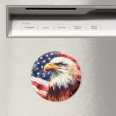 Kale adelaar met vlag van de Verenigde Staten van  Magneet (Insitu (Vaatwasser))
