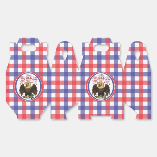 Kale adelaar met vuurwerk – VS 250 jaar 1776-2026 Bedankdoosjes (Ongevouwen)