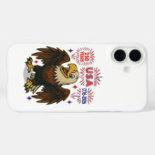 Kale adelaar met vuurwerk – VS 250 jaar 1776-2026 Case-Mate iPhone Case (Achterkant (horizontaal))