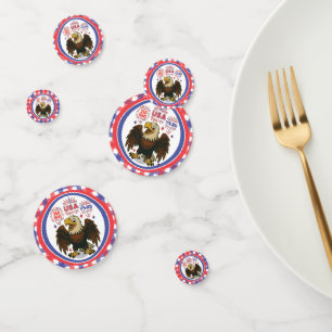 Kale adelaar met vuurwerk – VS 250 jaar 1776-2026 Confetti