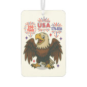 Kale adelaar met vuurwerk – VS 250 jaar 1776-2026 Luchtverfrisser (Achterkant)