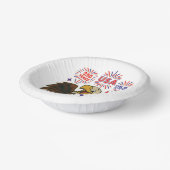 Kale adelaar met vuurwerk – VS 250 jaar 1776-2026 Papieren Kommen (Gebogen)