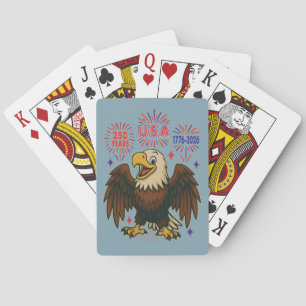 Kale adelaar met vuurwerk – VS 250 jaar 1776-2026 Pokerkaarten
