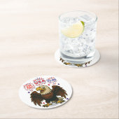 Kale adelaar met vuurwerk – VS 250 jaar 1776-2026 Ronde Kartonnen Onderzetter (Insitu)