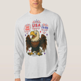 Kale adelaar met vuurwerk – VS 250 jaar 1776-2026 T-shirt
