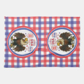 Kale adelaar met vuurwerk – VS 250 jaar 1776-2026 Theedoek (Horizontaal)