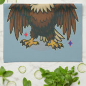 Kale adelaar met vuurwerk – VS 250 jaar 1776-2026 Theedoek (Gevouwen)