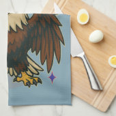 Kale adelaar met vuurwerk – VS 250 jaar 1776-2026 Theedoek (Quarter Fold)