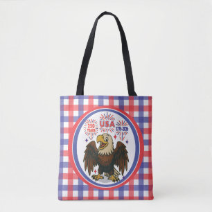 Kale adelaar met vuurwerk – VS 250 jaar 1776-2026 Tote Bag