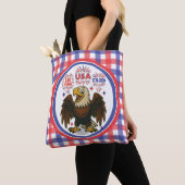 Kale adelaar met vuurwerk – VS 250 jaar 1776-2026 Tote Bag (Dichtbij)