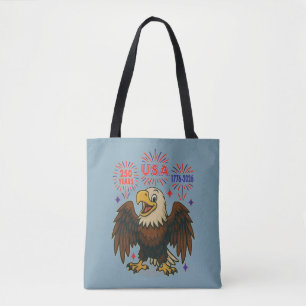 Kale adelaar met vuurwerk – VS 250 jaar 1776-2026 Tote Bag